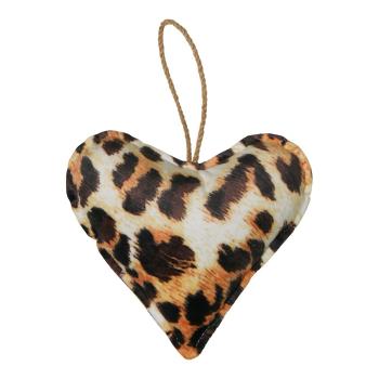 Závěsné dekorativní srdce s leopardím motivem M - 16*16*5cm DCFHHP16