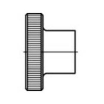 Rýhovaná matice TOOLCRAFT 1060877, M4, N/A, nerezová ocel, 25 ks