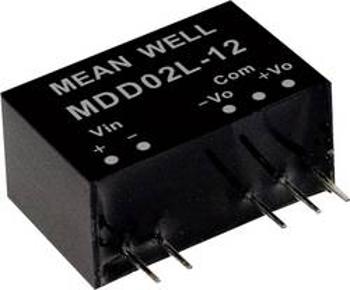 DC/DC měnič napětí, modul Mean Well MDD02N-15, 67 mA, 2 W, Počet výstupů 2 x