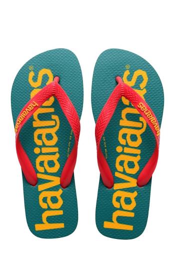 Dětské žabky Havaianas LOGOMANIA tyrkysová barva