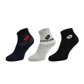 Lotto Q-TEEN 3P Dětské ponožky, černá, velikost 34-39