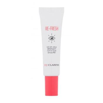 Clarins Re-Fresh Roll-On Eye De-Puffer 15 ml oční gel na všechny typy pleti; na rozjasnění pleti; výživa a regenerace pleti