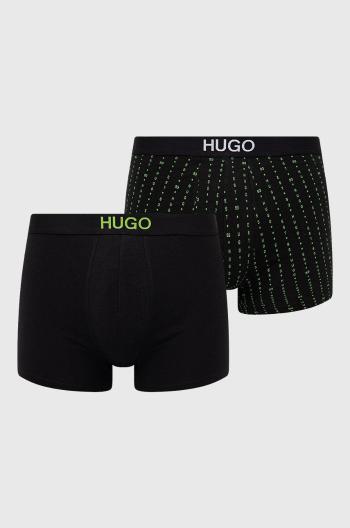 Boxerky Hugo (2-pack) pánské, černá barva