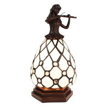 Stolní Tiffany lampa Violoniste - 12*12*25 cm E14/max 1*25W 5LL-6233