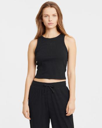 Puma Modern Basics Ribbed Crop top Černá