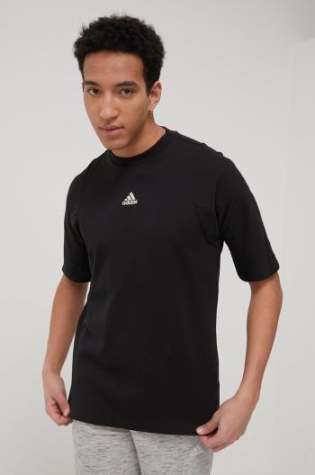 Tričko adidas Performance HB6599 pánský, černá barva, hladký