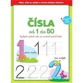 Čísla od 1 do 50: Najlepší spôsob, ako sa naučiť písať čísla, zmazateľné pero zdarma (978-80-8444-087-5)