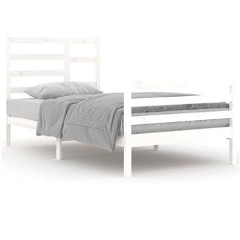 Rám postele bílý masivní dřevo 100 × 200 cm, 3105851 (3105851)