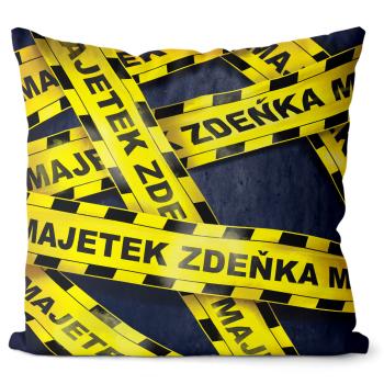 Polštář Majetek + jméno - mužská jména (Velikost: 55 x 55 cm, Jméno: Zdeněk)