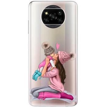 iSaprio Kissing Mom pro Brunette and Girl pro Xiaomi Poco X3 Pro / X3 NFC (kmbrugirl-TPU3-pX3pro)