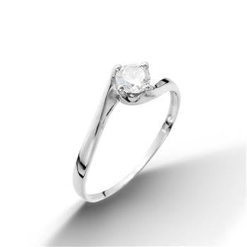 Šperky4U Stříbrný prsten se zirkonem, vel. 51 - velikost 51 - CS2033-51