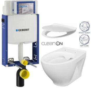 GEBERIT KOMBIFIX ECO, nádržka UP 320 bez ovládací desky + WC CERSANIT CLEANON MODUO + SEDÁTKO 110.302.00.5 MO1