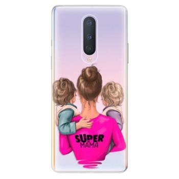 Odolné silikonové pouzdro iSaprio - Super Mama - Two Boys - OnePlus 8