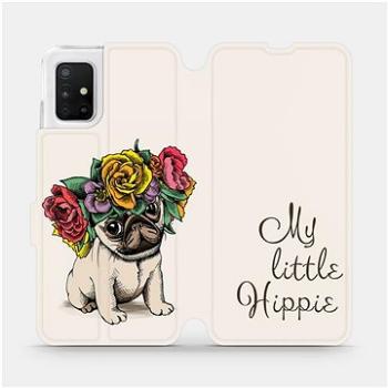 Flipové pouzdro na mobil Samsung Galaxy A51 - M039P Mopsík My Little Hippie (5903516121700)