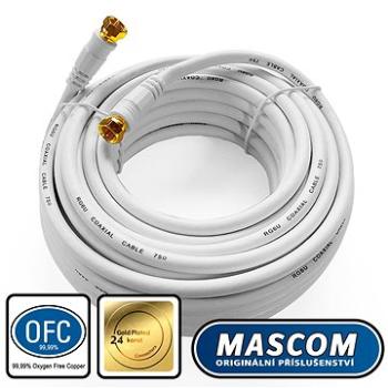 Mascom satelitní kabel 7676-100W, konektory F 10m (M17f)