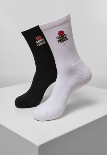 Mr. Tee Good Vibes Socks 2-Pack black/white - 35–38