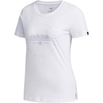 adidas W ADI CLOCK TEE Dámské tričko, bílá, velikost M