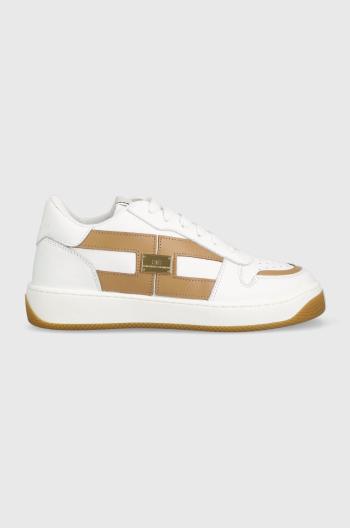 Kožené sneakers boty Elisabetta Franchi bílá barva, SA61H31E2
