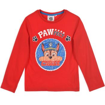 Chlapecké tričko s překlápěcími flitry PAW PATROL PAWFECT červené Velikost: 116