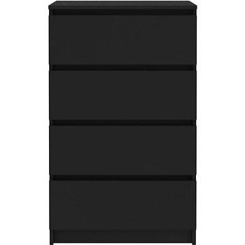 Příborník černý 60 x 35 x 98,5 cm dřevotříska (800532)