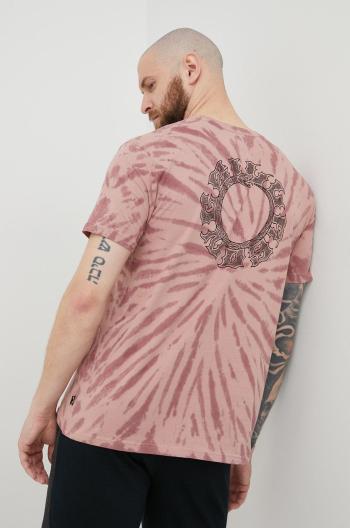 Bavlněné tričko Billabong růžová barva, s potiskem