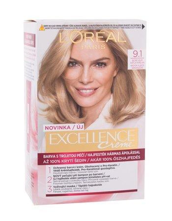 L´Oréal Paris Permanentní barva na vlasy Excellence Creme 9.1 Blond velmi světlá popelavá, 48ml