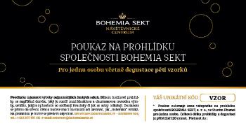 Poukaz na prohlídku společnosti BOHEMIA SEKT pro jednu osobu včetně degustace 5 vzorků