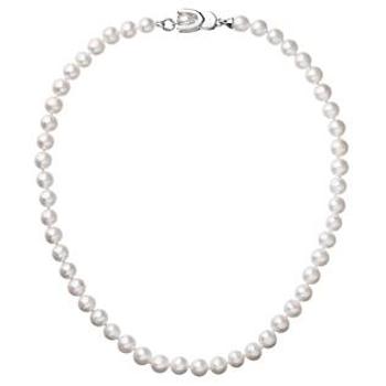EVOLUTION GROUP CZ Perlový náhrdelník z pravých říčních perel bílý  - 22007.1