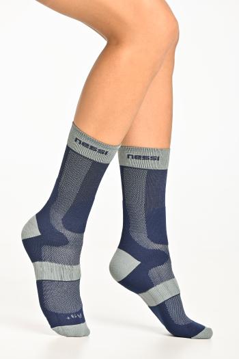 Nessi Sportswear Termoaktivní ponožky s ionty stříbra Trail X T-80-99 - Modrá-Šedá Velikost: 35-37