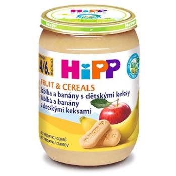 HiPP BIO Jablka a banány s dětskými keksy od uk. 4.-6. měsíce, 190 g (4062300279490)