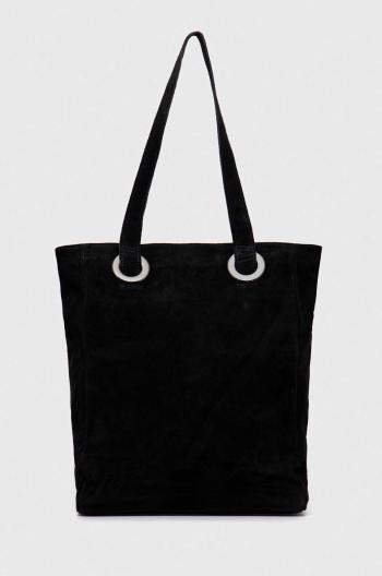 Semišová kabelka Answear Lab černá barva
