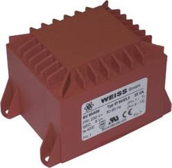 Transformátor do DPS Weiss Elektrotechnik EI 60, prim: 230 V, Sek: 12 V, 2083 mA, 25 VA