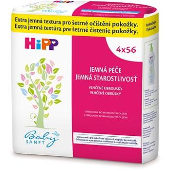 HiPP Babysanft Čistící vlhčené ubrousky 4× 56 ks (4062300333550)