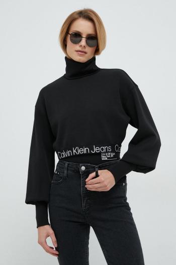 Mikina Calvin Klein Jeans dámská, černá barva, hladká