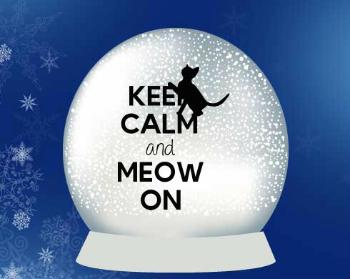 Sněhové těžítko Keep calm and meow on