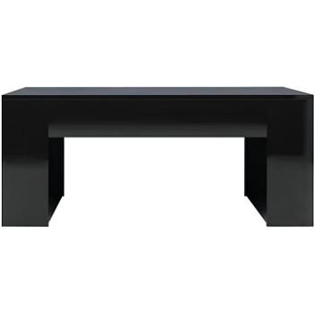 Konferenční stolek černý vysoký lesk 100x60x42 cm dřevotříska (802118)