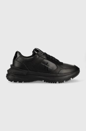 Sneakers boty Calvin Klein Jeans Ym0ym00679 Chunky Runner Lth-pu Mono černá barva