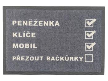 Mujkoberec.cz Rohožka Checklist 40x60 cm - 40x60 cm Šedá