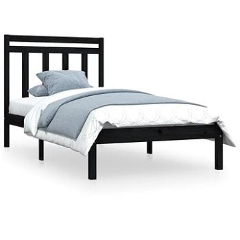 Rám postele černý masivní dřevo 90 × 200 cm, 3105239 (3105239)