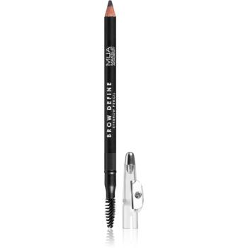 MUA Makeup Academy Brow Define dlouhotrvající tužka na obočí s kartáčkem odstín Grey 1.2 g