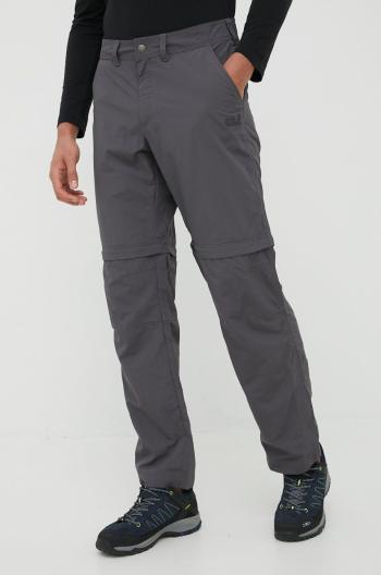 Outdoorové kalhoty Jack Wolfskin Canyon šedá barva