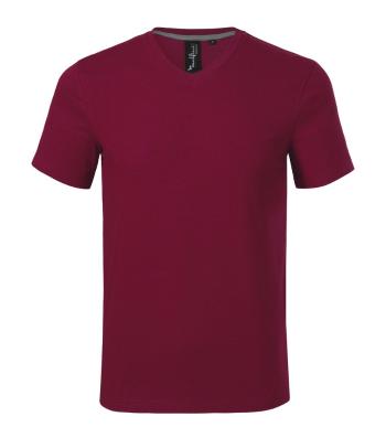 MALFINI Pánské tričko Action V-neck - Garnet | XL