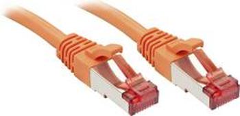 Síťový kabel RJ45 LINDY 47808, CAT 6, S/FTP, 1.50 m, oranžová