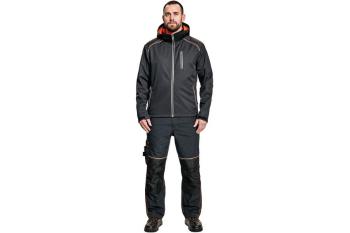 KNOXFIELD softshell bunda antra/červ XXL