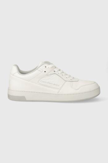 Sneakers boty Calvin Klein Jeans BASKET CUPSOLE LOW LTH IN SAT bílá barva, YM0YM00867