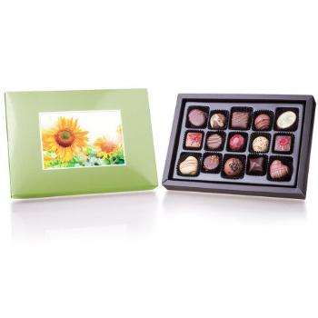 Chocolissimo - Zelená bonboniéra s vlastní fotografií - střední velikost 180 g