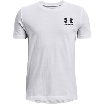 Under Armour SPORTSTYLE LEFT CHEST Chlapecké tričko s krátkým rukávem, bílá, velikost