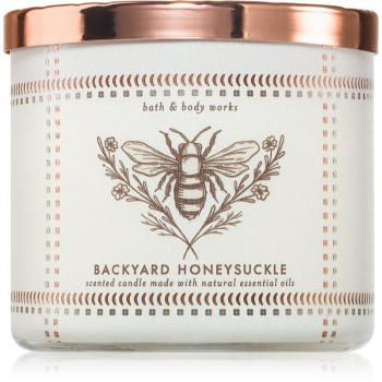 Bath & Body Works Backyard Honeysuckle vonná svíčka 411 g