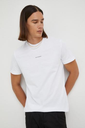 Bavlněné tričko Bruuns Bazaar bílá barva, s potiskem