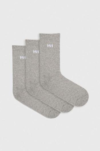 Ponožky Helly Hansen 3-pack šedá barva, 67482